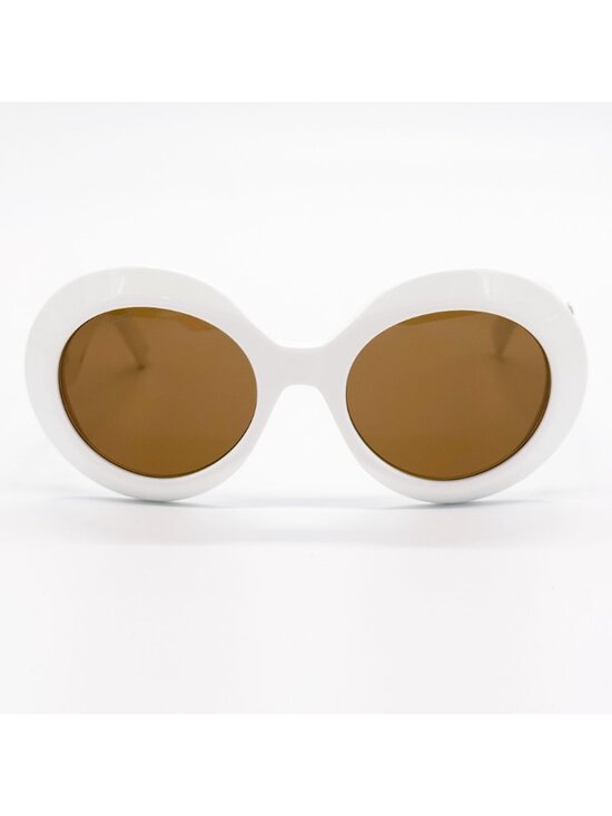 NEW GUCCI SUNGLASSES GG1647S 003 WOMEN ROUND WHITE BROWN EYEWEAR main image 12